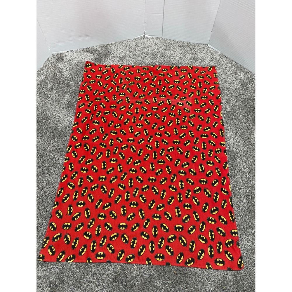 Pillowcase Batman DC Comics Red Excellent Vintage 1964 Logo Print Standard Size